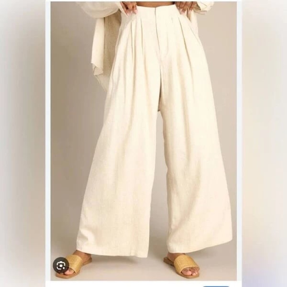 Altar’d State Chroma Wide-Leg Pants Oatmeal Size XS